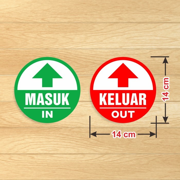 

Stiker Tanda Masuk Keluar Sticker Bundar Vinyl Sign In Out 14 cm