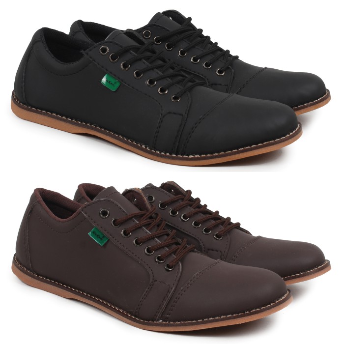 [COD]Sepatu Kickers pria Casual SHAKA HITAM DAN COKLAT termurah