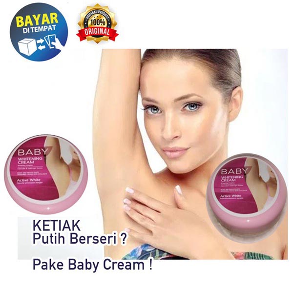 Baby Whitening Krim - Cream Pemutih Badan, Ketiak, Leher,Pantat dan Selangkangan Sangat Ampuh_Cerianti