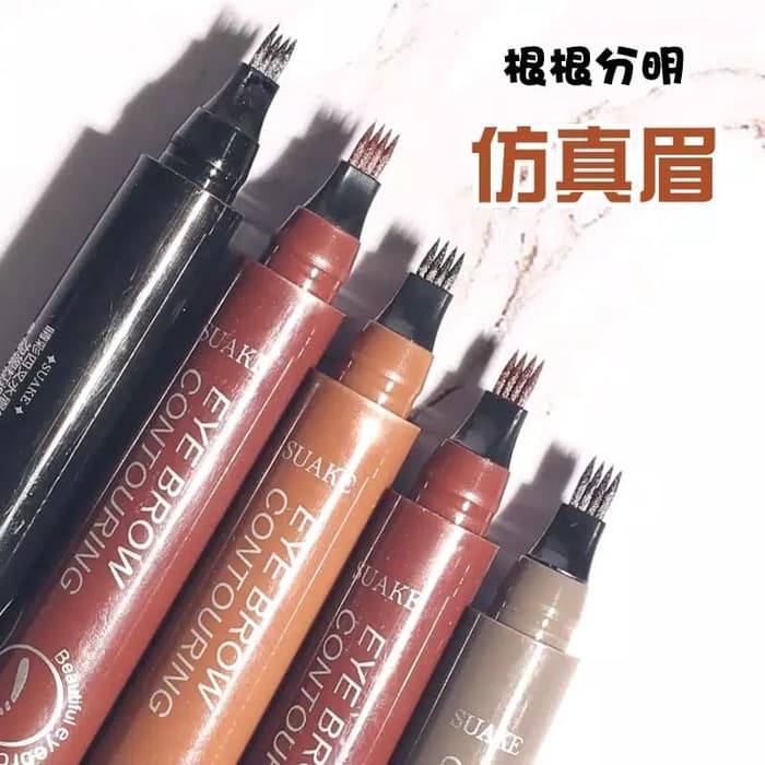 SUAKE  ANTI AIR DAN TAHAN LAMA  PENSIL ALIS TINT MY 4 TIP WATERPROOF EYEBROW  CETAR - NyuMil Store