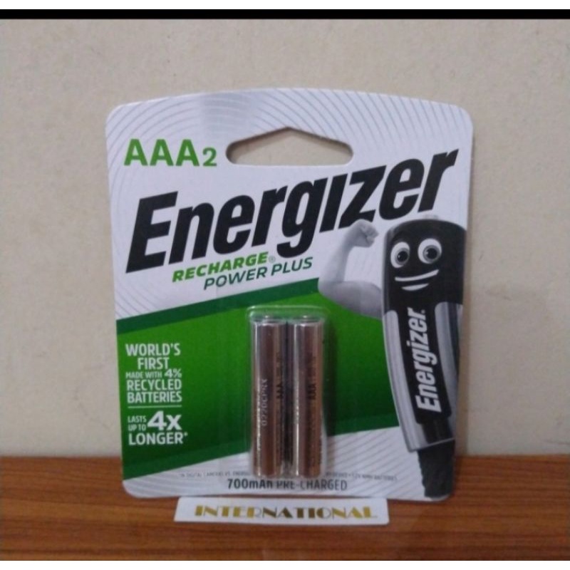 BATERAI RECHARGEABLE AAA 700MAH ENERGIZER BATTERY 2PCS AAA