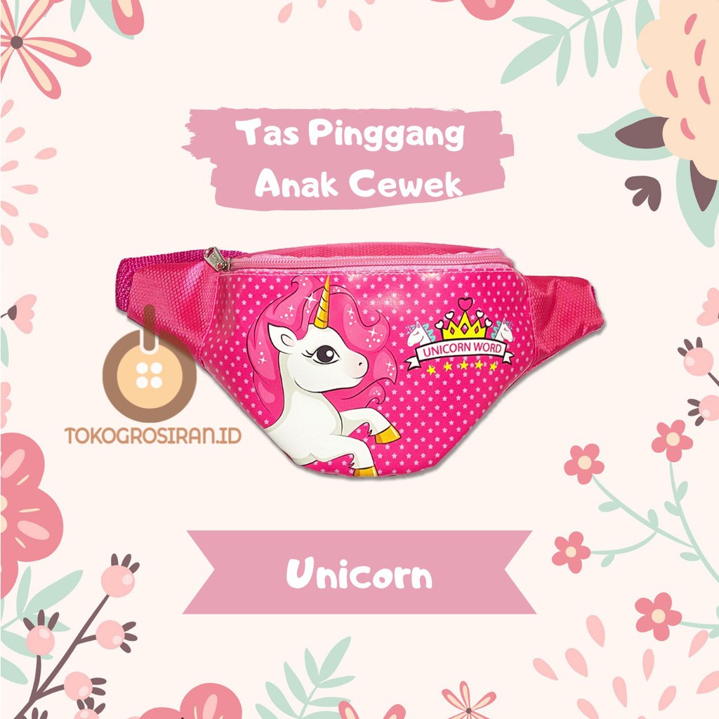 TOKOGROSIRAN.ID - TAS PINGGANG ANAK PEREMPUAN LOL UNICORN HELLO KITTY TERMURAH LUCU