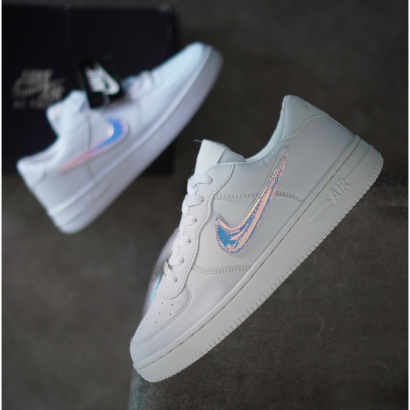 white air force 1 with holographic