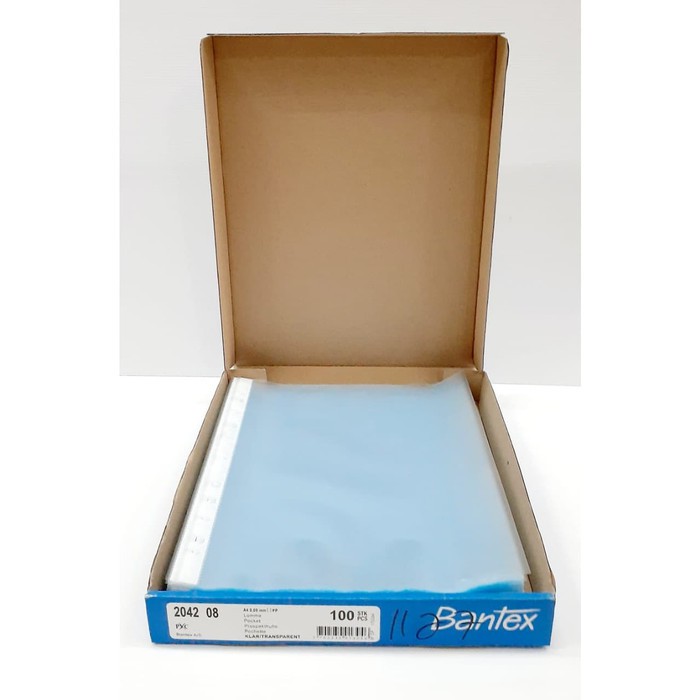 

POCKET FILE PLASTIK BANTEX 2042 / KANTUNG BINDER A4 PER BOX ISI 100pcs