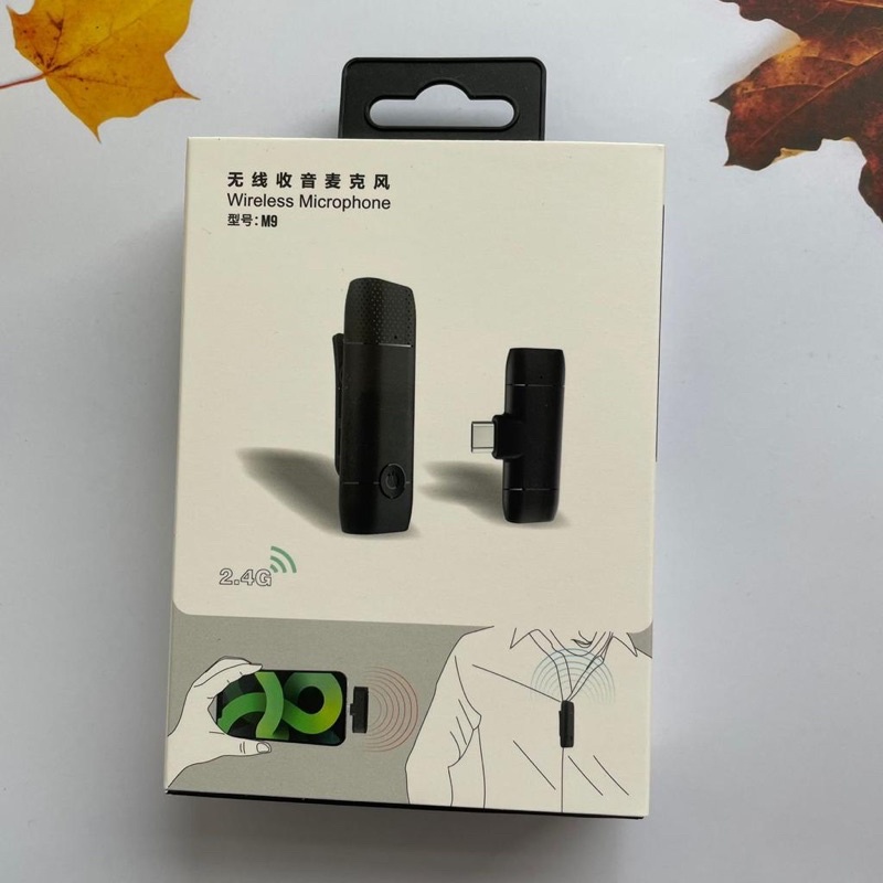 MIC WIRELESS Mini M9 VLOG BLUETOOTH EXTERNAL MICROPHONE Android IPHONE