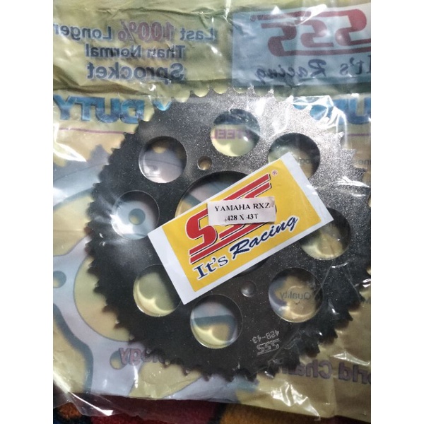 SSS gear belakang 428 43T Yamaha RX Z , MX king, New Vixion
