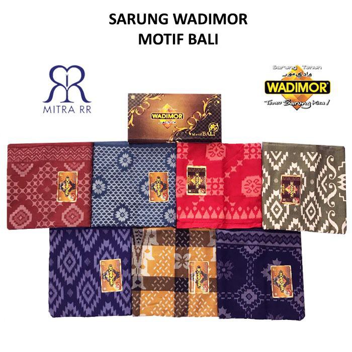 MitraRR Sarung Tenun WADIMOR motif BALI Grosir 10 PCS Pilih Warna Sarung Dewasa