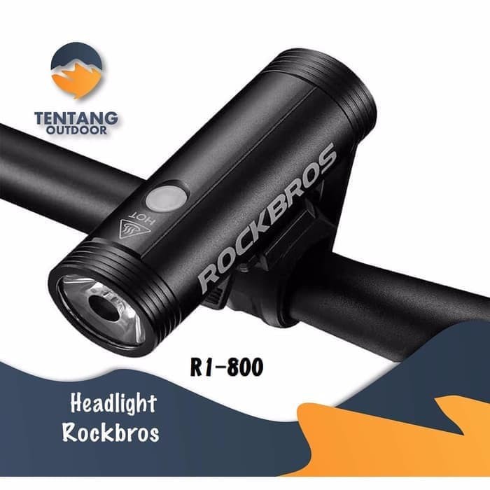 LAMPU SEPEDA ROCKBROS R1800 SENTER USB WATERPROOF FLASHLIGHT