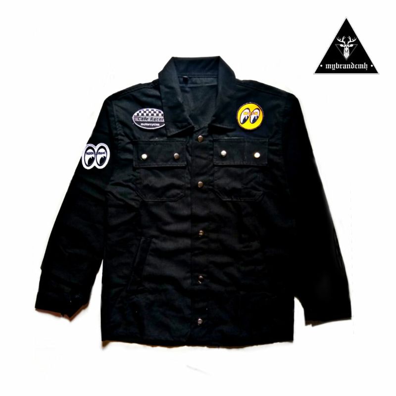 jaket semi parka / coach jacket Mooneyes cafe racer
