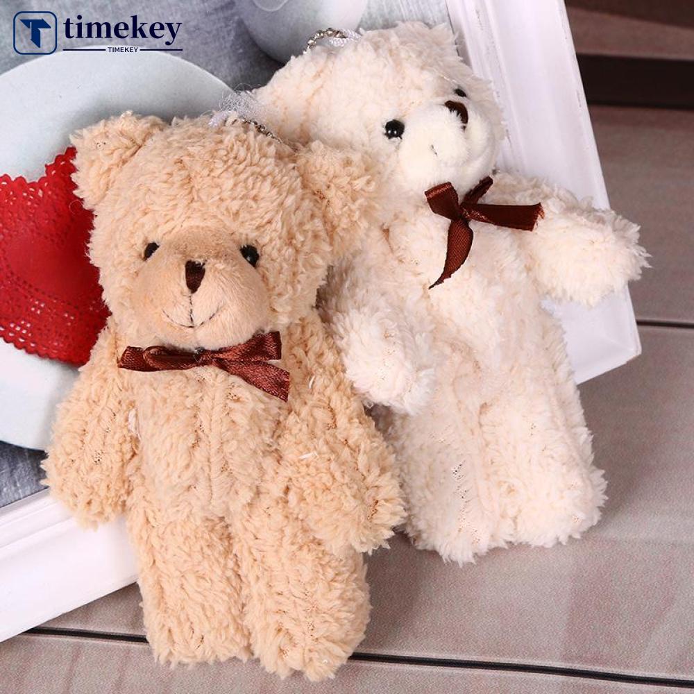 Timekey Boneka Stuffed Plush Beruang Teddy Mini 14CM Untuk Hadiah Natalpernikahan A5T1