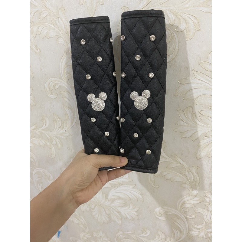 sarung seatbelt kepala mickey 2pcs saftybelt