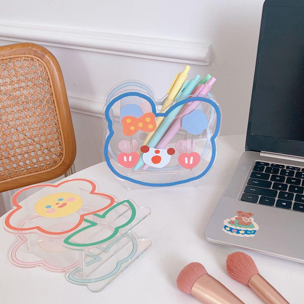 Agustinina Kotak Penyimpanan Desktop Kreatif Kartun Aksesoris Kantor Kelinci Beruang Ins Style Pensil Organizer