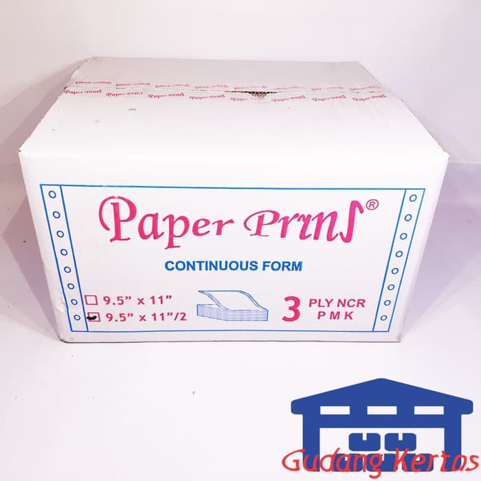 

CONTINUOUS FORM 91/2 X 11/2 3PLY PAPERPRYNS (BAGI 2)