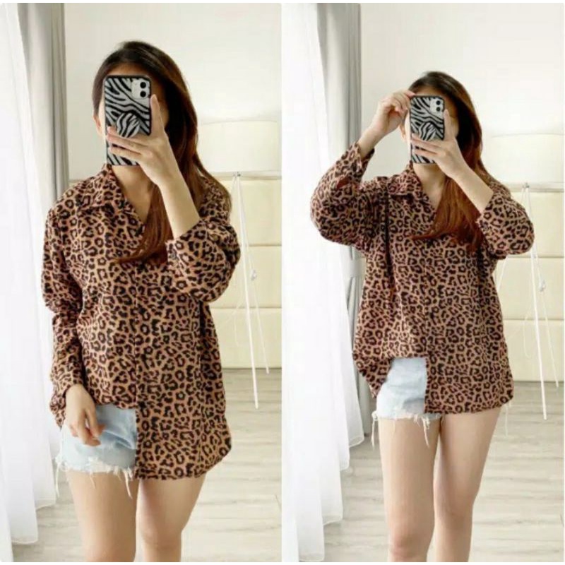 kemeja wanita kemeja cewek baju kemeja 2 in one wanita bahan rayon korea import berkwalitas premium