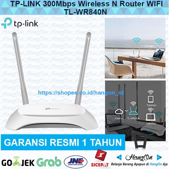 TP-LINK TL-WR840N 300Mbps Wireless N Router WIFI 2.4GHz 2 Antena Tplink