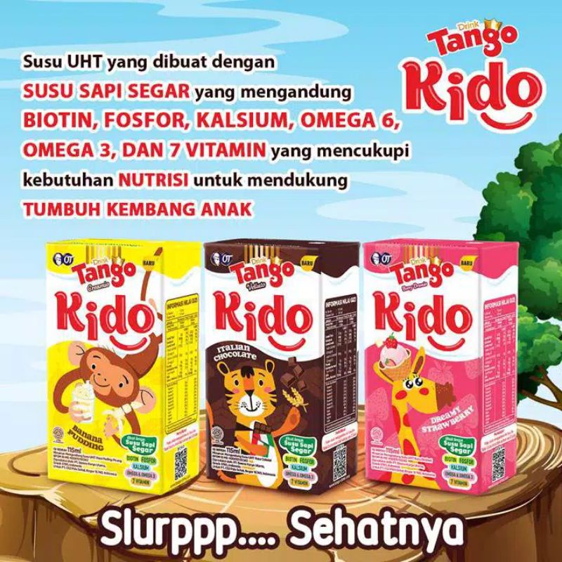 

Susu Tango Kido -1 karton isi 40 @ 115 Ml