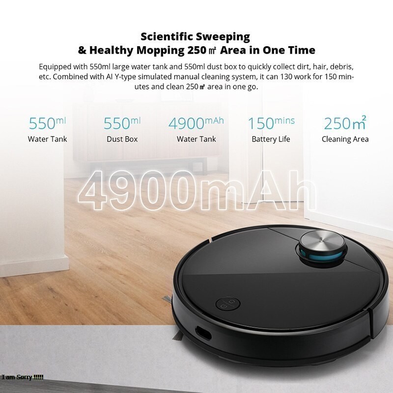 Viomi V3 2600pa Suction 2in1 - Anti Virus Robot Vacuum Cleaner