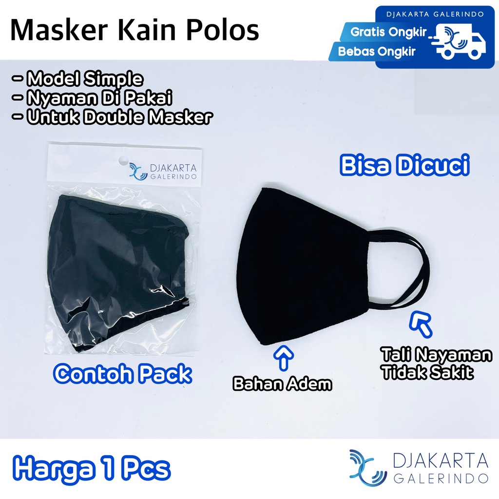 Masker Kain Katun Polos