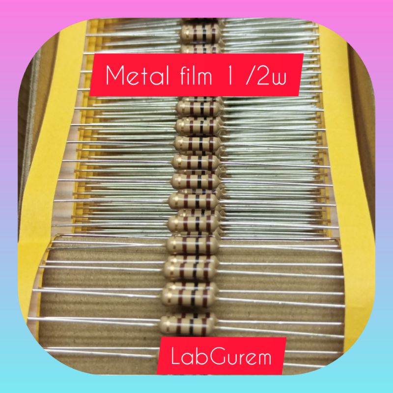 Resistor   1/2w 10 ohm  10pcs CARBON film taiwan kaki tebal tembaga tidak nempel magnet