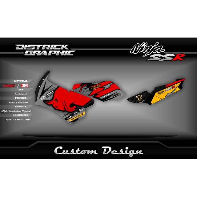 Striping decalkits Ninja 150 SSR Red body belakang ninja R atau SSR