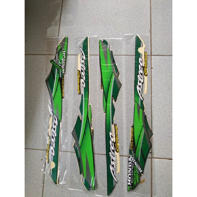 STRIPING STIKER LIS BODY MOTOR HONDA ASTREA GRAND TAHUN 1996 1997 HIJAU