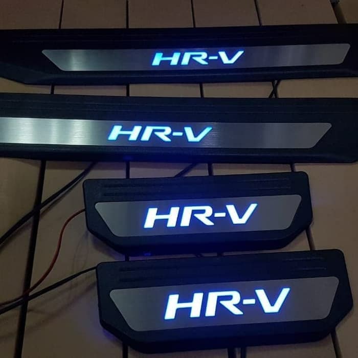 sill plate sealplate samping PINTU mobil honda hrv HR-V lampu led biru