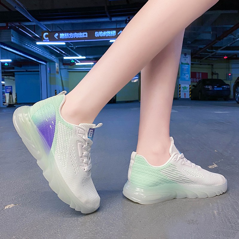 DENDEN.ID Sepatu Sneakers Wanita Reflektif Korea Olahraga DD1020