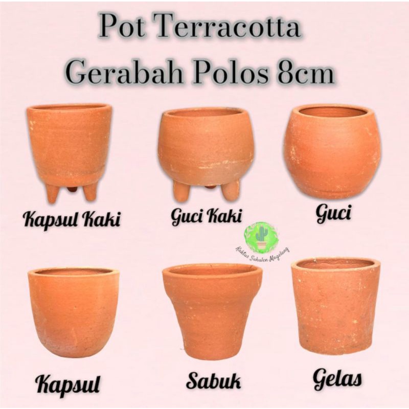 Pot Terracotta | Gerabah | Pot Mini | Pot Kaktus | Pot Teracota | Pot Terracota 8cm