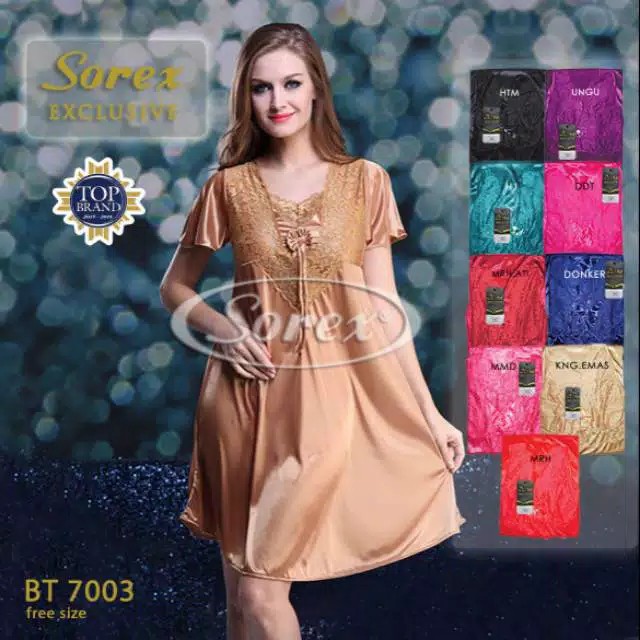 ORIGINAL Baju Tidur Wanita Satin Lingerie Sorex Exclusive BT 7003