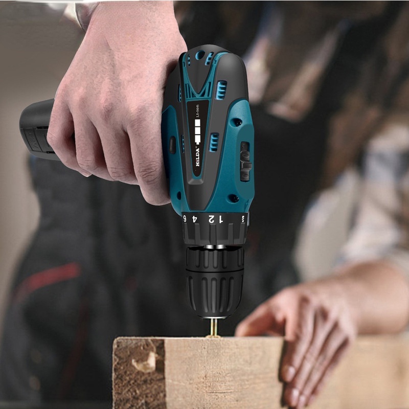 12V Mesin Bor Baterai Tangan Cordless Drill Battery  Screwdriver Torque Cordless Drill Electric Drill