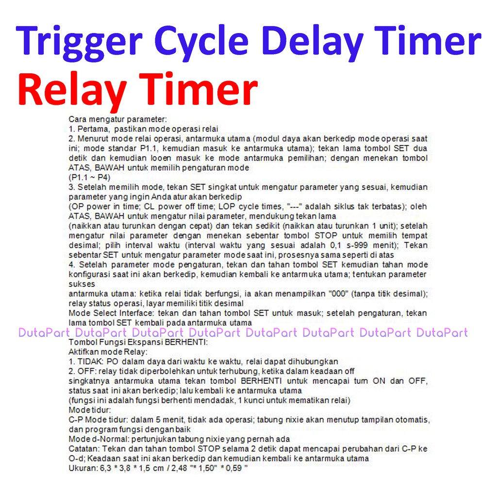 Relay Module Switch Trigger Time Delay Circuit Timer Cycle Adjustable