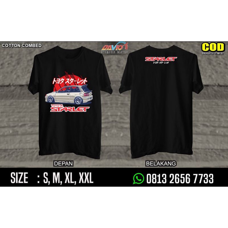 Kaos STARLET-baju starlet-kaos mobil