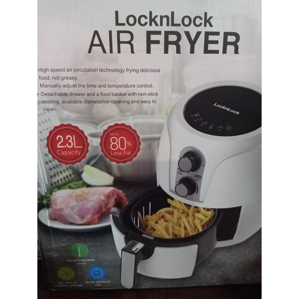 air fryer lock n lock lockandlock  locknlock 2,3L white