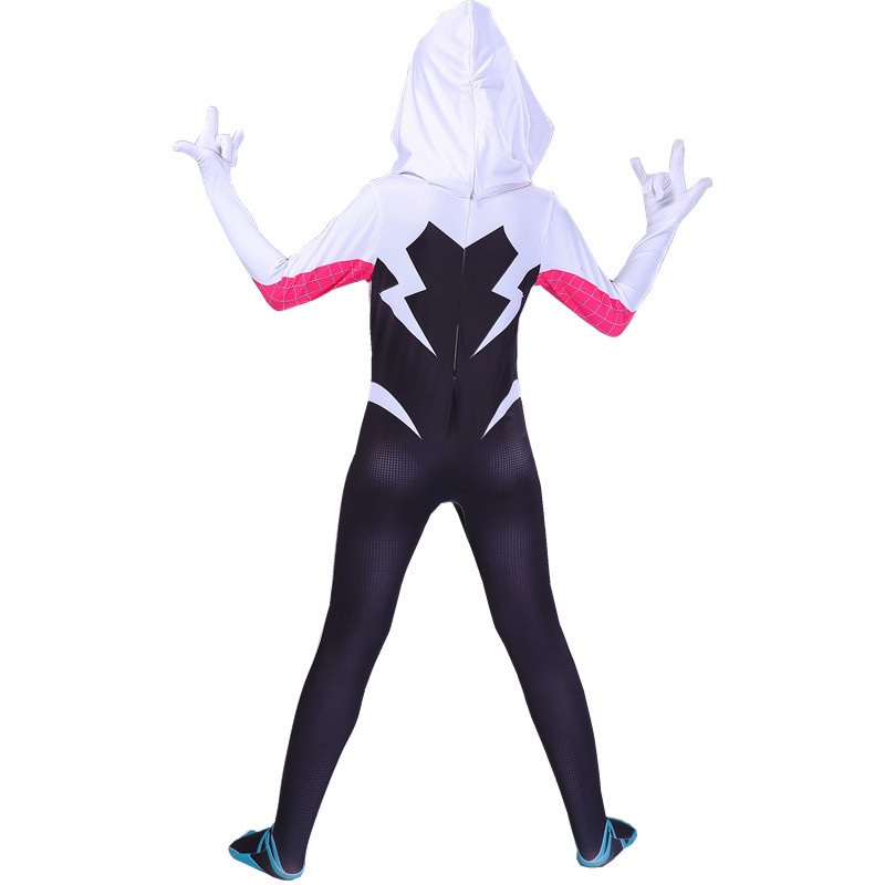 Makeup party Spider Gwen Kostum Spiderman Anak-Anak Avenger Superhero Costume impor