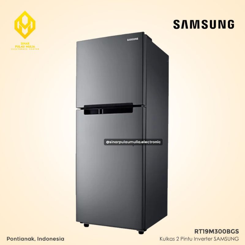 Samsung Kulkas 2 Pintu 203 Liter Inverter - RT19M300BGS / RT 19M300 BGS
