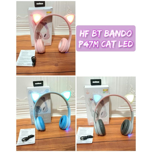HANDSFREE HANDSET BLUETOOTH BANDO CAT LED G. P47