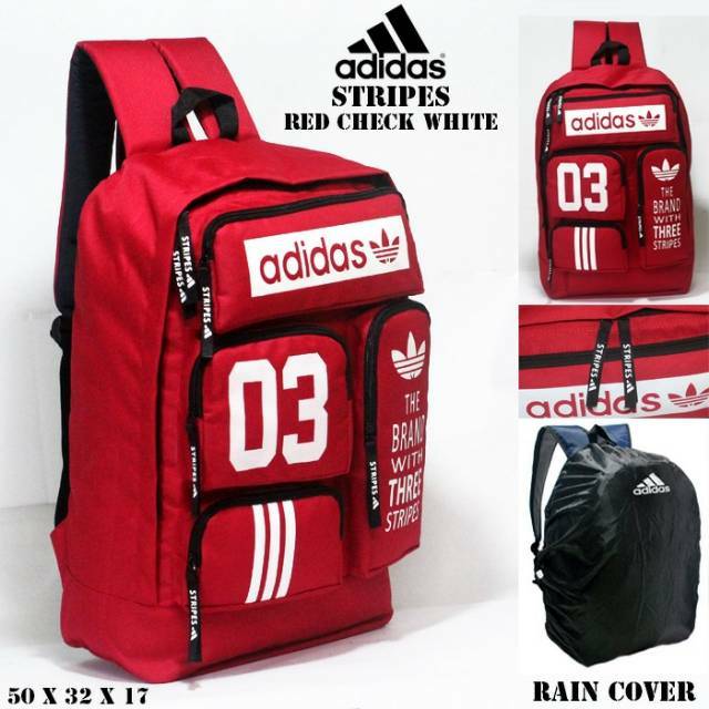 TAS PUNGGUNG RANSEL ADIDAS STRIPES / BACKPACK ANAK SEKOLAH ADIDAS STRIPES
