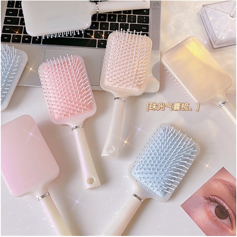 SISIR RAMBUT ANTI KUSUT / SISIR BANTALAN UDARA UNTUK MENCEGAH RAMBUT KUSUT / SISIR RAMBUT KOREA BENTUK OVAL DAN KOTAK MOTIF UNIK ANTI RONTOK / TANGLE BRUSH ANTI STATIC WATER RESISTANT / SIISR CUSHION / HAIR BRUSH COMB / TRAVEL COMB