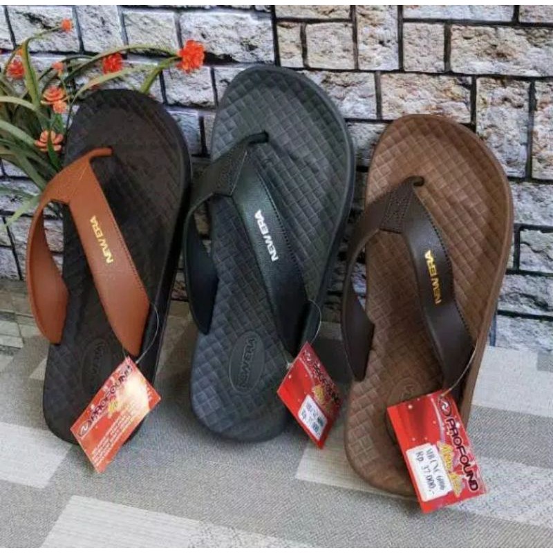 New Era MB CNC 6006 40-44 Sandal Jepit Pria Dewasa Karet Distro Kasual Empuk Sendal Japit Laki-laki Cowok Casual Ringan Nyaman Dipakai Murah