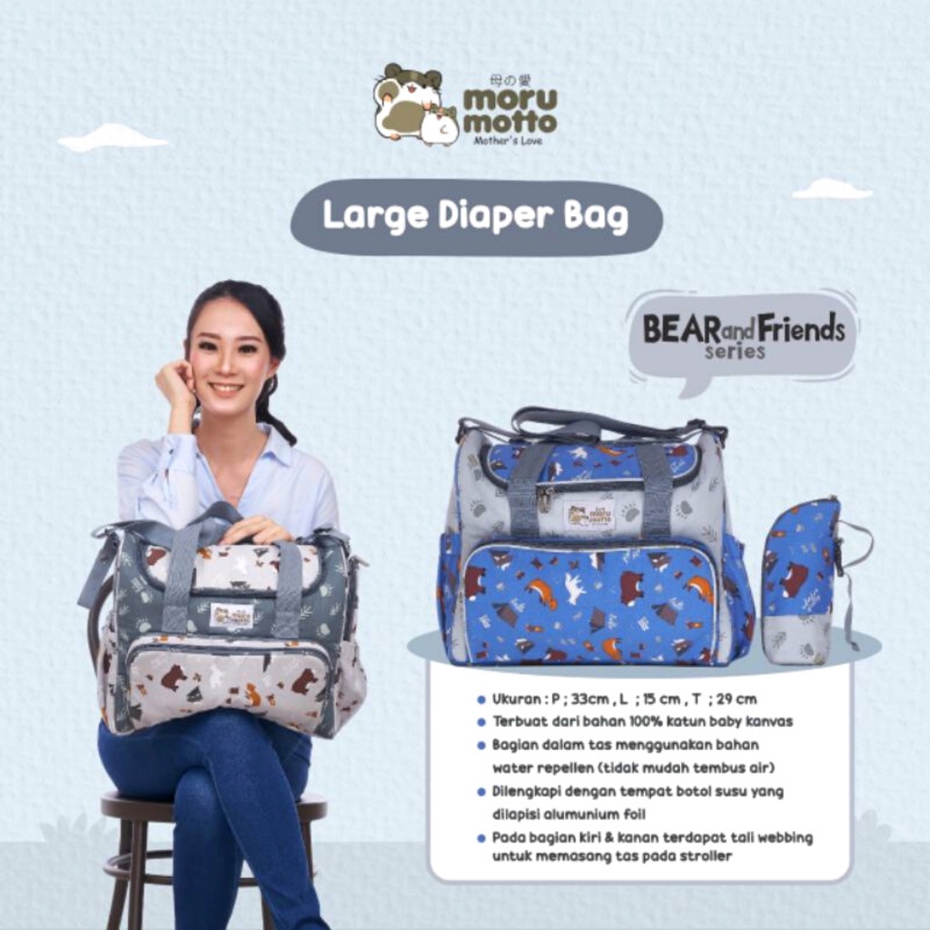 Moru Motto Bear And Friends MMT 7005 Tas Bayi Besar
