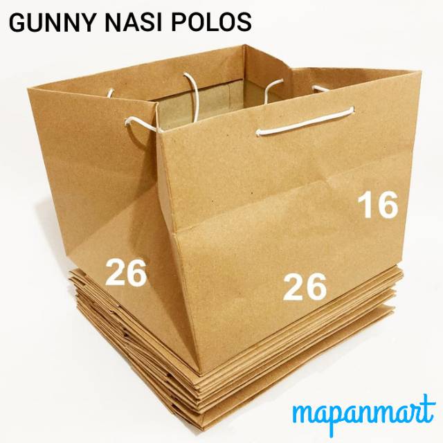 

PAPER BAG GUNNY NASI POLOS (26 x 26 x 16)