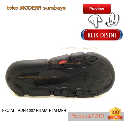 Sandal pria casual sandal slide karet murah PRO ATT ADN 1007 HITAM HTM MRH