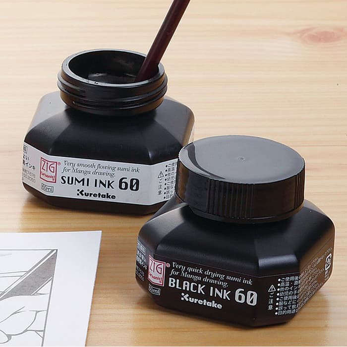 

Jual Kuretake Black Sumi Ink 60ml Black Ink terakhir