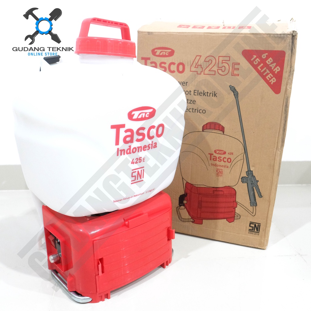 Sprayer Hama Elektrik 15L TASCO 425E / Alat Semprot Semprotan Obat Hama Elektrik 15 Liter 425 TASCO