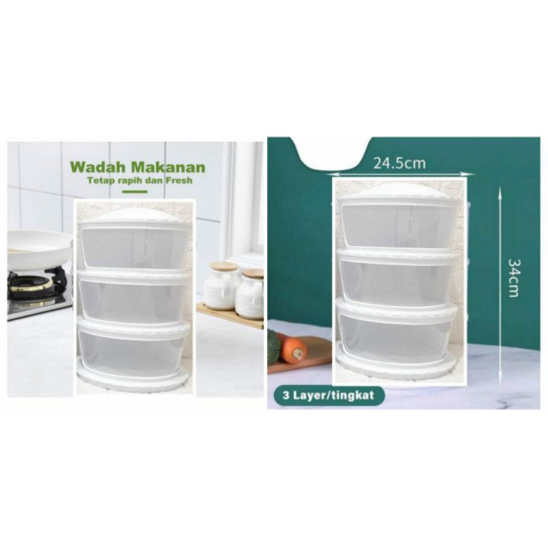 Tempat penyimpanan makanan 3 Susun