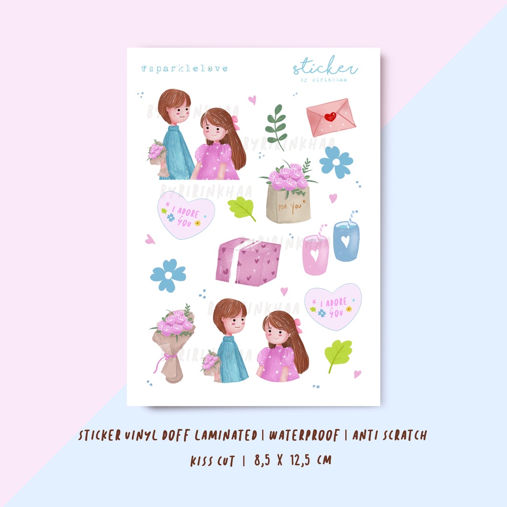 

Byririnkhaa Sparkle Love Sticker (Waterproof)