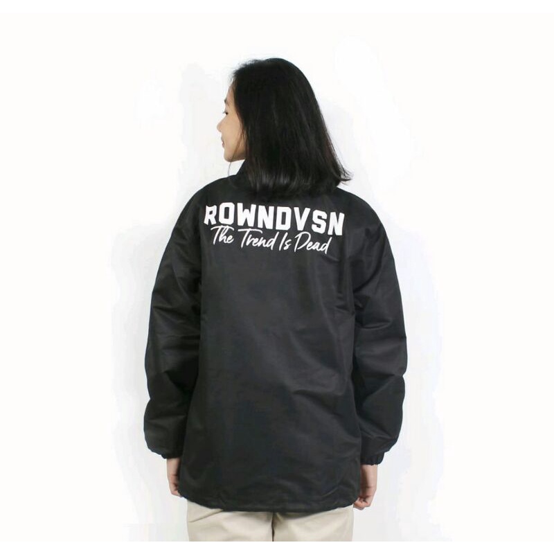 Rowndvsn Jaket Coach Trend Is dead - Black