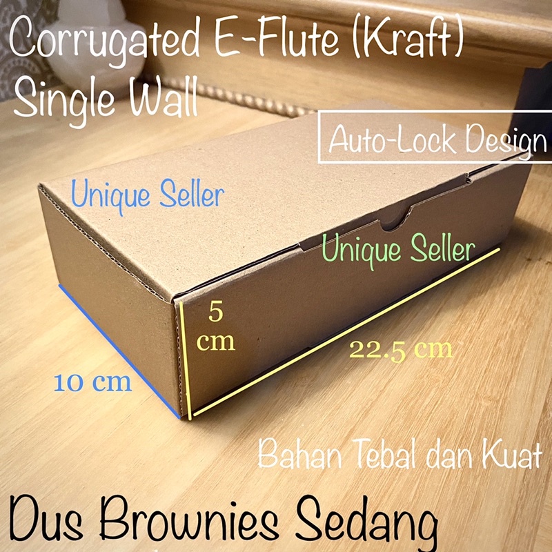 Dus Box Kotak Hampers 22x10x5 EFLUTE POLOS / Dus Box Kotak Brownies 22x10 x 5 / Dus Coklat Corrugated EFlute 22x10 x 5 / Dus Box Kotak Packing Olshop 22 x 10 x 5 / Dus Kotak Box Kue Bolen Uk 22 x 10 x 5