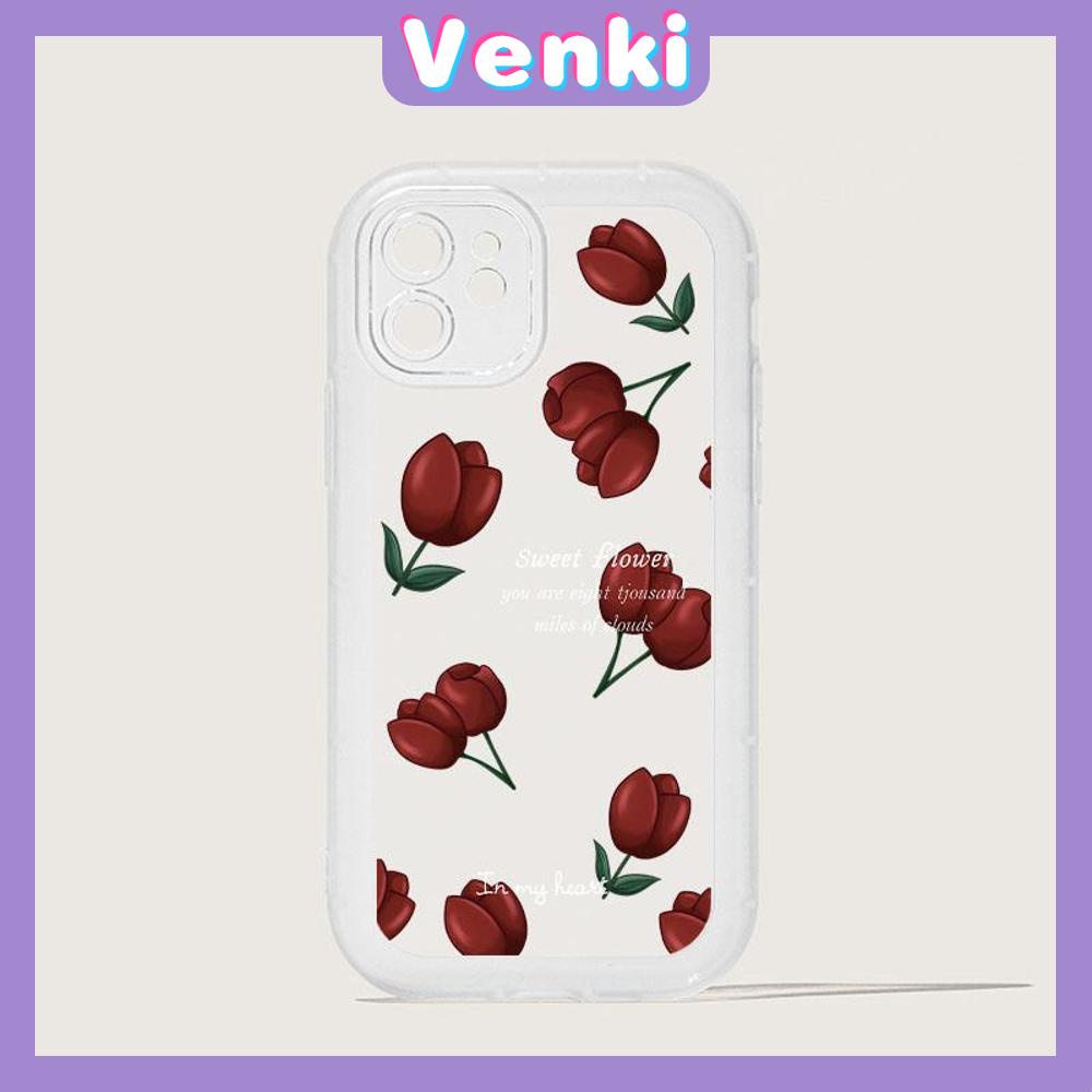 iPhone Case Silicone Soft Case Clear Case Airbag Shockproof Camera Protection Color Button Rose Flower Compatible For iPhone 14 Pro Max 13 Pro Max 12 Pro Max 11 Pro Max xr xs max