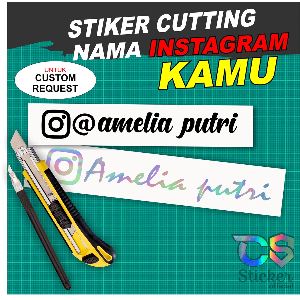 

Stiker instagram request nama custom. stiker cutting nama instagram sendiri